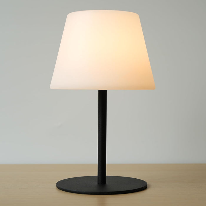 ILOVINIT Cordless Table Lamp Rechargeable, Outdoor Battery Operated Table Lamp Waterproof, Portable Touch Dimmable Night Light, Height Adjustable, for Home/Bedroom/Patio/Restaurant (Black)