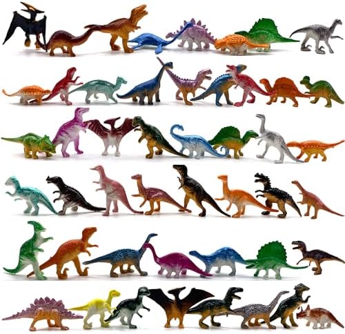 48 Piece Dinosaur Toys,Plastic Dinosaurs Toys for Kids 3-5,5-7,8-12,Small Dinosaur Figures,Realistic Dino Toy Learning Party Favors,Christmas Easter Eggs Filler Gifts for Boys Girl