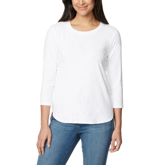 Kirkland Signature Women Slub Tee (X-Large, White)