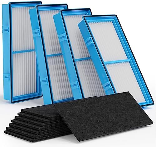 Aer1 Filter Replacement for Holmes Air Puri-fiers, 4 True HEPA Filters + 8 Carbon Booster Filters, HAPF30AT