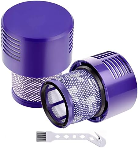 2 Pack Replacement Filters for Dyson V10 Cyclone series, V10 Absolute, V10 Animal, V10 Total Clean, SV12, SV12,Part No. 969082-01, Purple