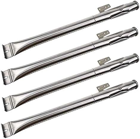 BBQ-Element Stainless Steel Grill Burner Tubes Replacement for Nexgrill 720-0830H, 720-0783E, 720-0864, Gas Grill Pipe Burners for Kenmore, Kitchen Aid, Nexgrill 720-0830A Gas Grill.(4 Pack)