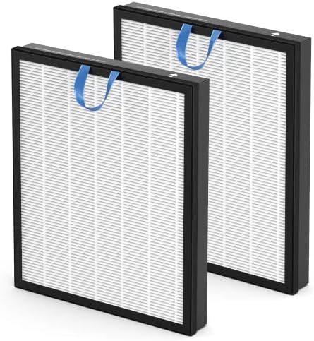 2 Pack Vital 200S Replacement Filter Compatible with LEVOIT Vital 200S Air Purifier, 3-in-1 H13 Grade True HEPA, High-Efficiency Activated Carbon Vital 200S-P Replacement Filter, Vital 200S-RF, White