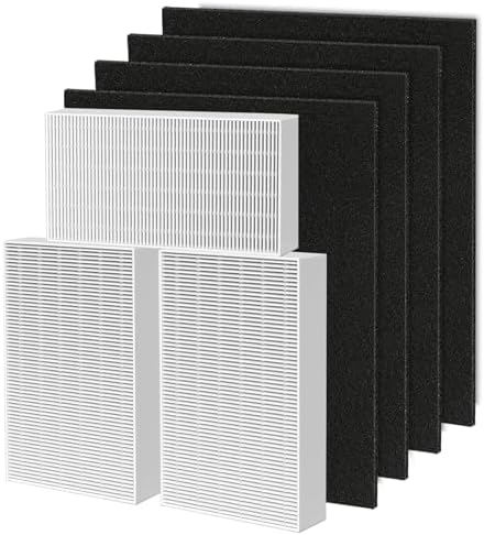 HPA300 HEPA Filter Replacement for Honeywell HPA300 Series Air Purifiers HPA300, HPA300VP, HPA304, HPA3300, Replace HRF-R3 (3 Ture HEPA R Replacement Filter + 4 Activated Carbon Pre-Filter)