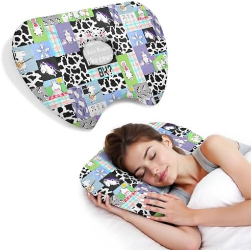 Ear Piercing Pillow with Ear Hole for Side Sleeper Relief Ear Pain,Cotton and Polyester Ear Pillows,Washable Ear Guard Pillow