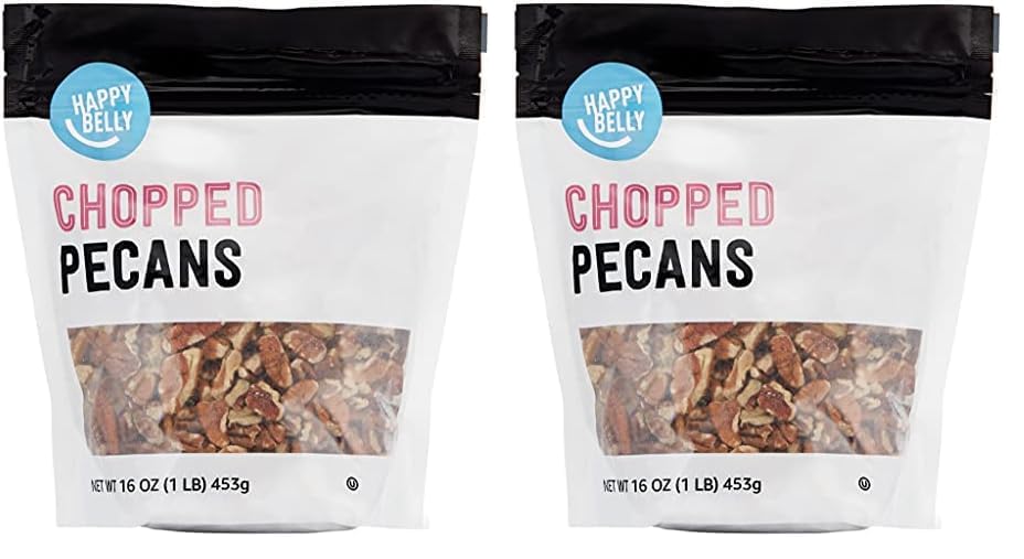 Amazon Brand - Happy Belly Chopped Pecans, 16 ounce (Pack of 2)