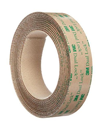 3M Dual Lock Reclosable Fasteners, Heavy Duty, Clear, TB4570/SJ4570, 1 in x 10 ft Mated Strip, Industrial Use, Indoor/Outdoor, Great for Metal, Acrylic, PC, ABS, Powder Coated Paints, 1 Roll