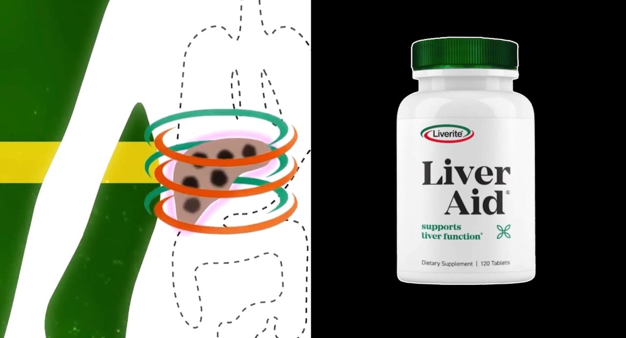 Liverite Liver Aid 120 Tablets - Liver Support, Liver Cleanse, Liver Care, Liver Function, Energy