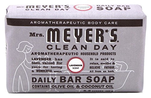 Mrs Meyers Bar Soap Lavender 5.3 Ounce (156ml) (2 Pack)