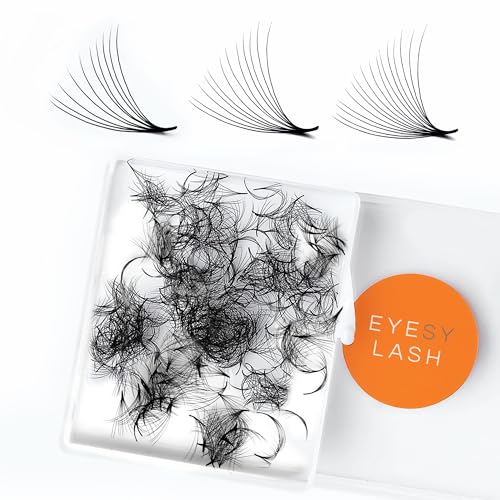 500 Promade Fans - 10D 0.03 Size 11mm Curl CC - Mega Volume Premade Lash Fans for Eyelash Extensions Middle Stem Handmade Loose Pre Made Eyelash Fluffy Soft Pointy Base