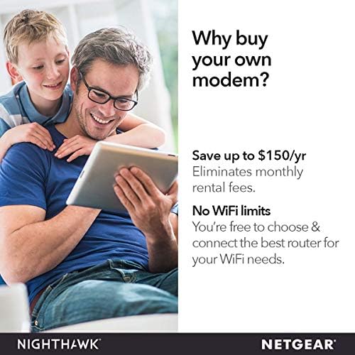NETGEAR Nighthawk Cable Modem CM1200 - Compatible with All Cable Providers| For Cable Plans Up to 2 Gigabits | 4 x 1G Ethernet Ports | DOCSIS 3.1, Black (Renewed)