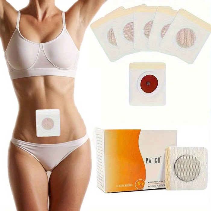30Pcs Belly Patch, Waterproof Stickers for Women Girls, Natural Belly Sticker for Women and Men, Abdomen Belly Pads Navel Sticker, Sweatproof Patches, Breathable Herbal