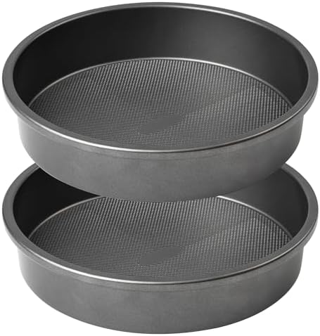 9 Inch Round Cake Pan, Nonstick Bakeware Set, Baking Pan with Diamond Texture Pattern, Set of 2