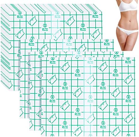 50 Pcs Waterproof Tape Self-Adhesive Body Tape for Skin Transparent Film Invisible Bandage Tape Anti Chafing Thigh Tape for Women Girls