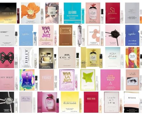 Women's Designer Fragrance Sampler Set - Luxury High End Perfume Vial Sample Most Popular (8 Random Samples)