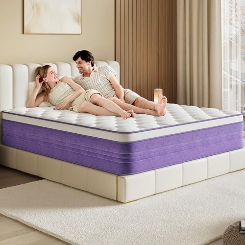 Queen Mattress,12 Inch Queen Size Mattresses in a Box, Dual-Sided Comfort Medium Firm & Plush, Memory Foam Mattress for Pressure Relief & Cool Sleep, CertiPUR-US Certified, Safe Foams & Fabric