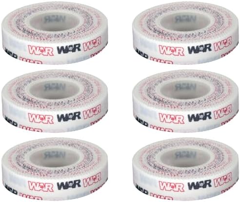 WAR Tape EZ Rip Premium Athletic Medical Sports Tape | No Sticky Residue | 30 ft Rolls | Best for Athletes & Trainers | Ideal for Fingers, Ankles, Wrists, and Equipment | 0.5 Inch (Pack of 6)