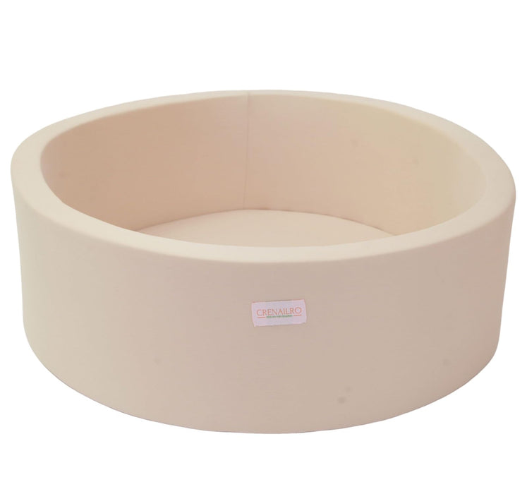 Retros Market Beige Foam Ball Pit for Toddlers, 35 Inch Baby Ball Pit Soft Round and Easy to Set or Clean, Baby Playpen Ball Pool is Ideal Gift for Kids-Balls NOT Included