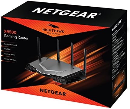 NETGEAR Nighthawk Pro Gaming XR500 WiFi Router with 4 Ethernet Ports and Wireless speeds up to 2.6 Gbps, AC2600, Optimized for Low ping (Renewed)