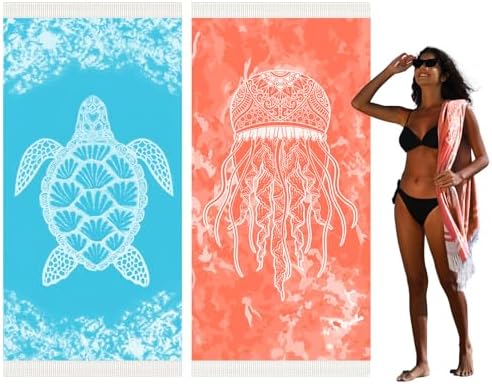 Thin Turkish Beach Towel Lightweight Quick Dry Absorbent Cotton Bathroom Bath Pool Swim Towels Extra Large Oversized Sand Free Beach Accessories Essentials Cloud Gifts for Adult