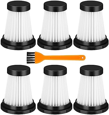 6 Pack HEPA Replacement Filter Only Compatible with MOOSOO K12, K12 Pro Cordless Vacuum Cleaner (Not Fit for Wyze, Dofly, Kenmore Vacuum Cleaner)