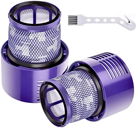 2 Pack Replacement V10 Filters for Dyson V10 Cyclone Series, V10 Animal, V10 Absolute, V10 Total Clean, SV12, Replace Part 969082-01