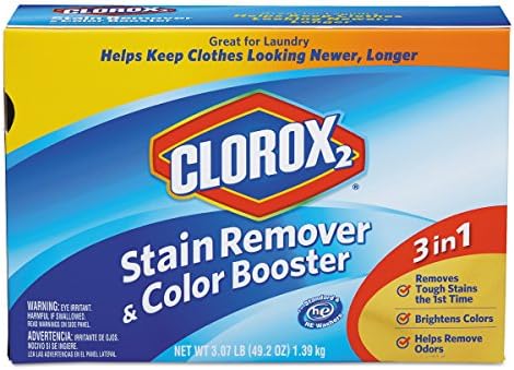 Clorox 2 03098 Stain Remover and Color Booster Powder, Original, 49.2oz Box (Case of 4)
