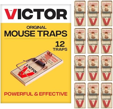Victor M150-12 Metal Pedal Sustainably Sourced FSC Wood Snap Mouse Trap - 12 Traps