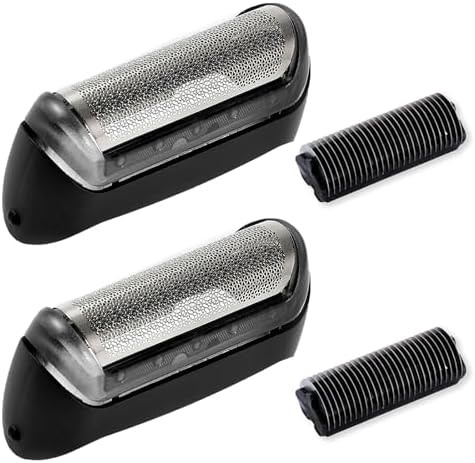 10B Replacement Foil and Cutter Compatible with Braun Series 1 Cruzer 10B/20B 1000/2000 Series Shaver Head Set Replacement Part for 10b Replacement Heads 190 1735 1775 5728 5729 170S