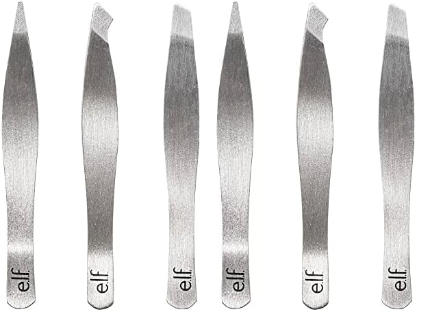 e.l.f. Tweezer Trio Kit, Three Mini Eyebrow Tweezers For Shaping, Defining & Grooming Brows, Great For Touchups On The Go, Vegan & Cruelty-Free (Pack of 2)
