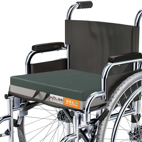 Kölbs Gel Extreme Wheelchair Cushions Seat Cushion, Coccyx, Sciatica & Tailbone Pain Relief Seating Pad Ideal for Office, Kitchen Wheelchairs and Auto, 18 x 18, 3 Inch Thick (Change for dif, Sizes)