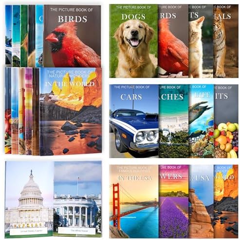 12 Pack Picture Book Set for Seniors with Dementia, Activities for Elderly Seniors, HD Image Quality-Provide Products for Alzheimer's Patients and Adults, Increased Communication
