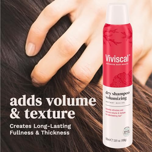 Viviscal Volumizing Dry Shampoo, Refresh Hair and Absorb Oil Between Washes, Waterless Shampoo for Added Hair Texture and Body, 150ml