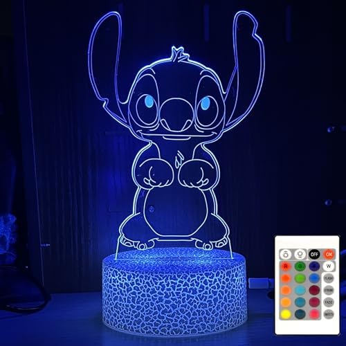 3D Night Light for Kids -16 Colors 3D Illusion Lamp with Remote & Smart Touch,Bedroom Decoration Led Light,Birthday Gifts Holiday Christmas Gifts for Teens Boys Girls Kids