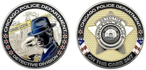 Chicago Police Challenge Coin: Detective Division, Size: 2"