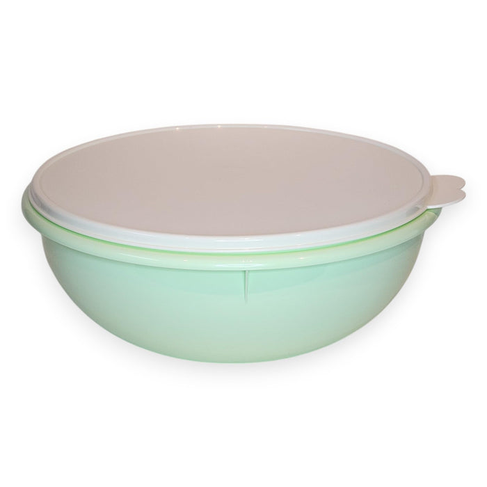 Tupperware Fix N Mix Bowl Large 26 Cup Mint Green with Cream White Seal