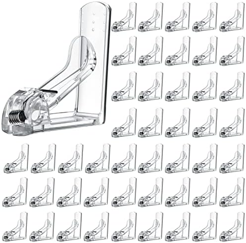 Jetec 48 Pieces Clear Tablecloth Clips Plastic Loaded Table Cover Holder Clamps Table Linen Clips for Camping Picnic Cookout Birthday Wedding Restaurant Outdoor Hosting Essentials