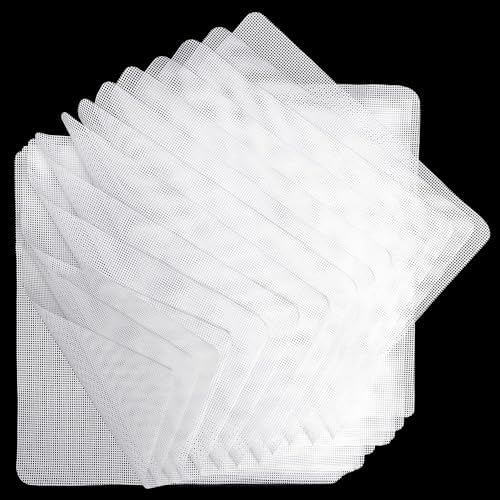 15 Pack Silicone Dehydrator Sheets,Non-stick Food Fruit Dehydrator Mats Reusable Steamer Mesh Mat for Fruit Dryer Liner,Silicone Trays(14.4 x 14.4 inch)