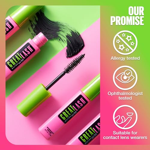 Maybelline Great Lash Clear Mascara, Conditioning Formula for Lashes and Eyebrows for a Natural Eye Makeup Look, 2 Count