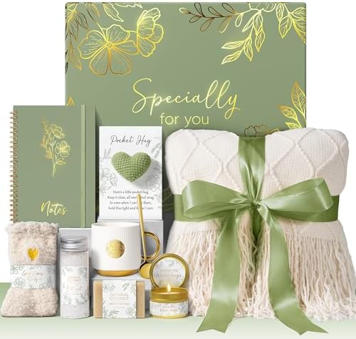 Self Care Gifts for Women Get Well Soon Gift Baskets, Unique Christmas Birthday Gifts for Women Spa Care Package, Sympathy Inspirational Thinking of You Gift Set for Mom Sister Friend Wife Girlfriend