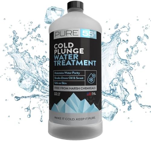 3in1 Cold Plunge Water Treatment, Weekly Natural Ice Plunge Stabilizer & Clarifier, Harsh Chemical Free, Fight Scum & Odors for Clear Waters - Pure55 Made in The USA (32 Fl Oz)