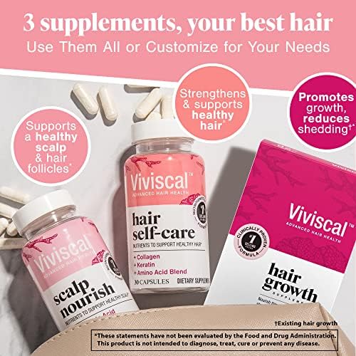 Viviscal Scalp Nourish Supplement, Blend of Nutrients for Scalp Health & Hair Follicles, Fortify Hair's Natural Beauty, Foundation for Healthy Hair Growth Vitamins, 30ct - 1 Month