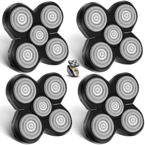 Head Shaver Replacement Heads Shaver Replacement Blades Refills Compatible with Freebird Shaver (4pack) (4)