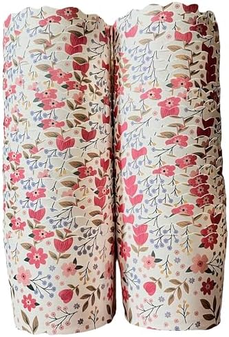 Paper Baking Cups, Greaseproof Disposable Cupcake Liners (Large Cups (50-Pack), Floral)