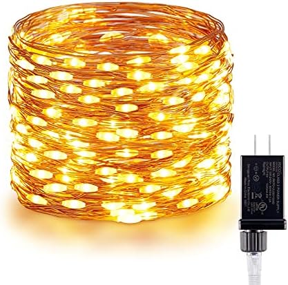 Christmas Twinkle Lights, 72 Ft 200 LED Twinkle String Lights, Fairy Light with Plug in, Copper Wire String Lights for Bedroom Party Christmas Tree Warm White