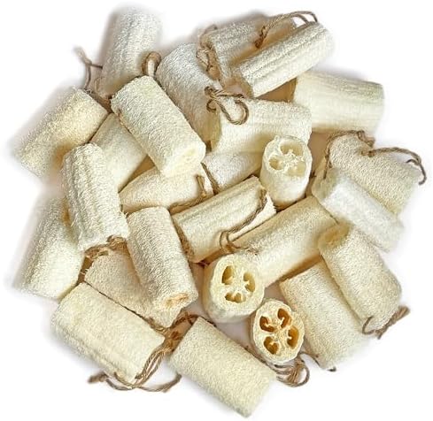 4" Natural Loofah Exfoliating Body Sponge Scrubber for Skin Care in Bath Spa Shower Pack of 24