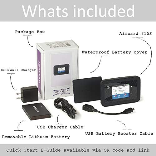 NETGEAR Unite Explore AC815S | Mobile WiFi Hotspot Cat.9 4G LTE | Up to 450Mbps Download Speed | Connect Up to 15 Devices | 18 Hours of Use Per Charge | 2 MIMO TS-9 Antenna connectors | GSM Unlocked