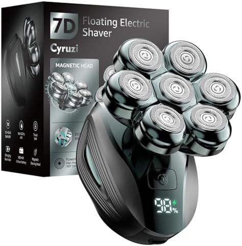 Head Shavers for Bald Men: Upgraded Detachable Head Shaver - IPX7 Waterproof Electric Razor for Men - 7D LED Display Rechargeable Grooming Kit with Type-C Charge