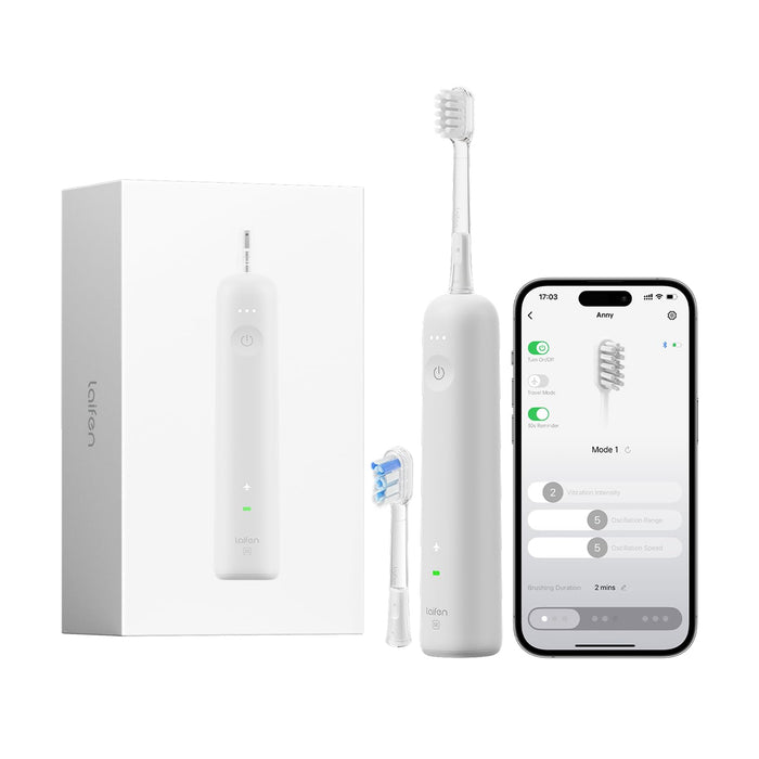 Laifen Wave Special Electric Toothbrush, New 2025 Version Oscillation & Vibration Sonic Electric Toothbrush for Adults with App, 2 Brush Heads, IP68 Waterproof Travel Powered Toothbrush (Matte Grey)