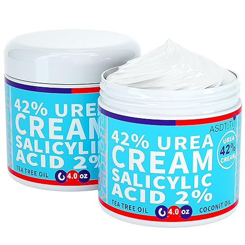 Urea Cream 42% - Premium Urea Foot Cream - With 2% Salicylic Acid, Tea Tree Oil, Shea Butter, Aloe Vera - For Feet, Hands, Heels, Elbows, Knees and More - 8 oz
